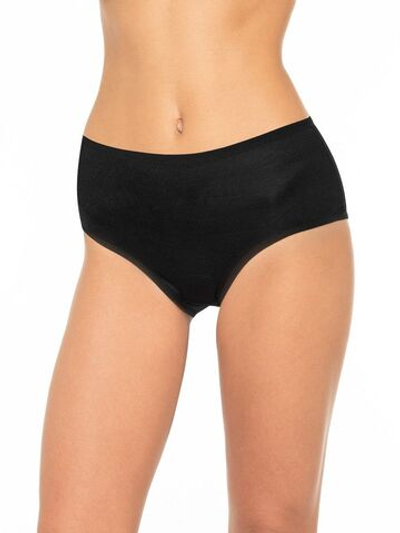 Высокие трусики с жаккардовой лицевой частью (Размер: 4X) (Цвет: черный)