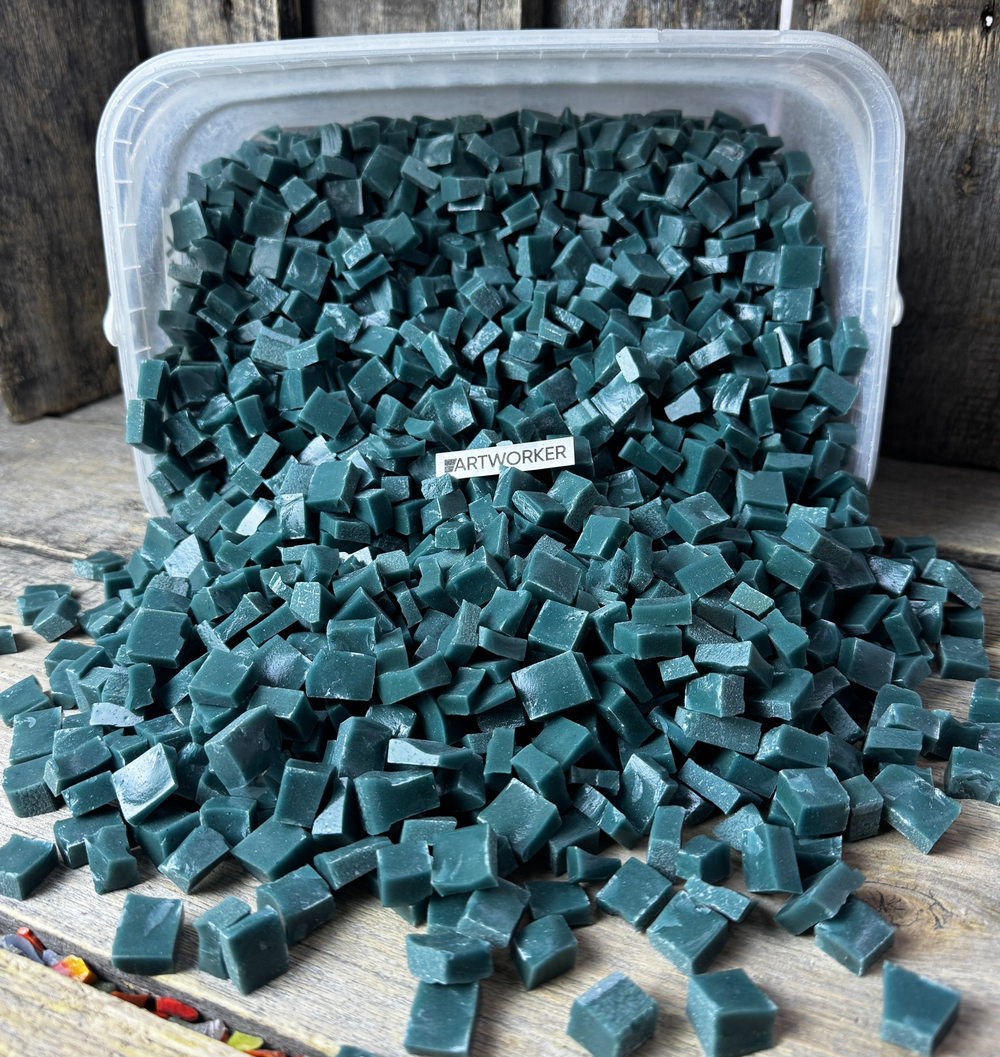 V1.K.dark-turquoise смальта разноформатная колотая бирюзовых оттенков с быстрой доставкой