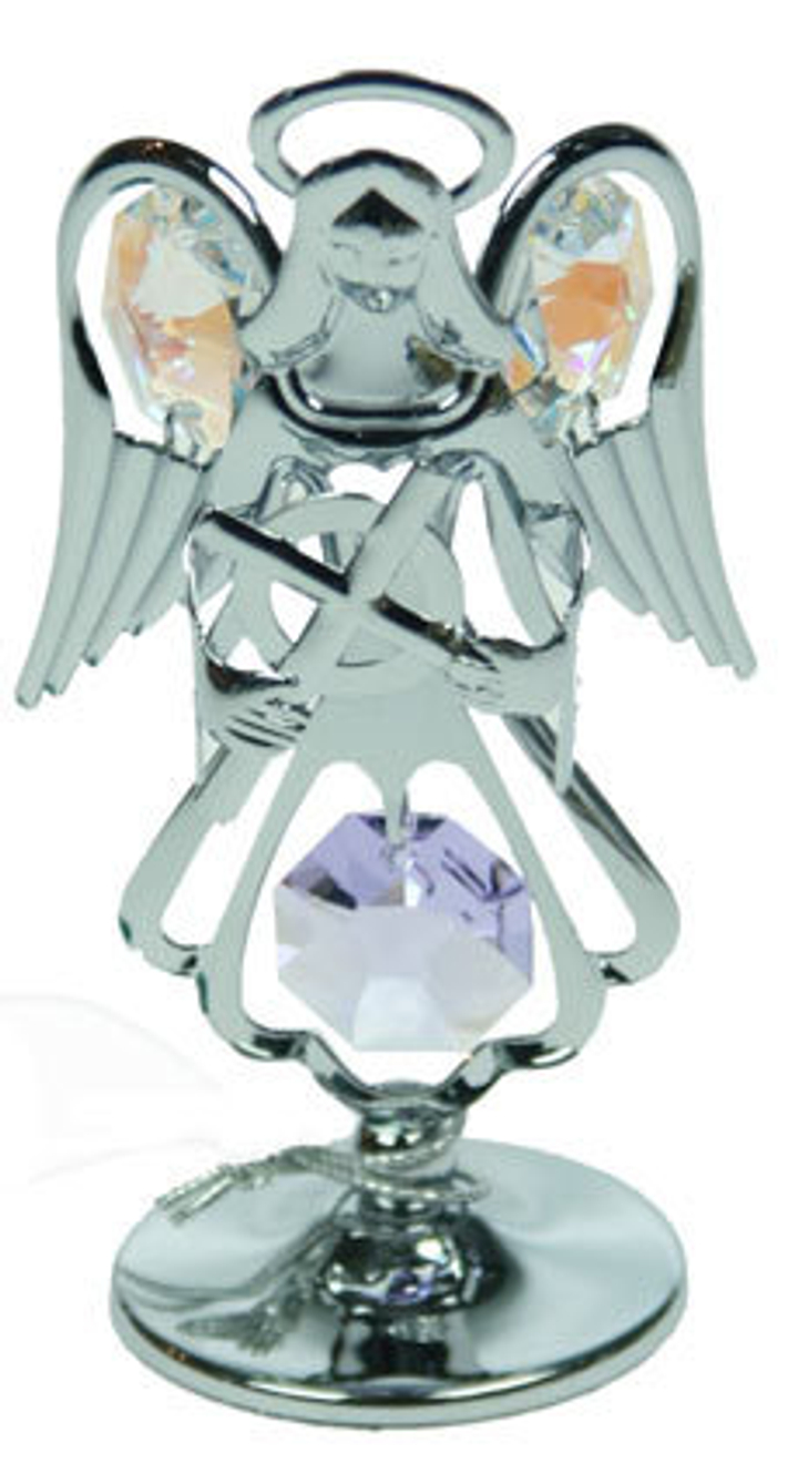 Фигурка декоративная Crystocraft Ангел с кристаллами Swarovski, 3х5х8см