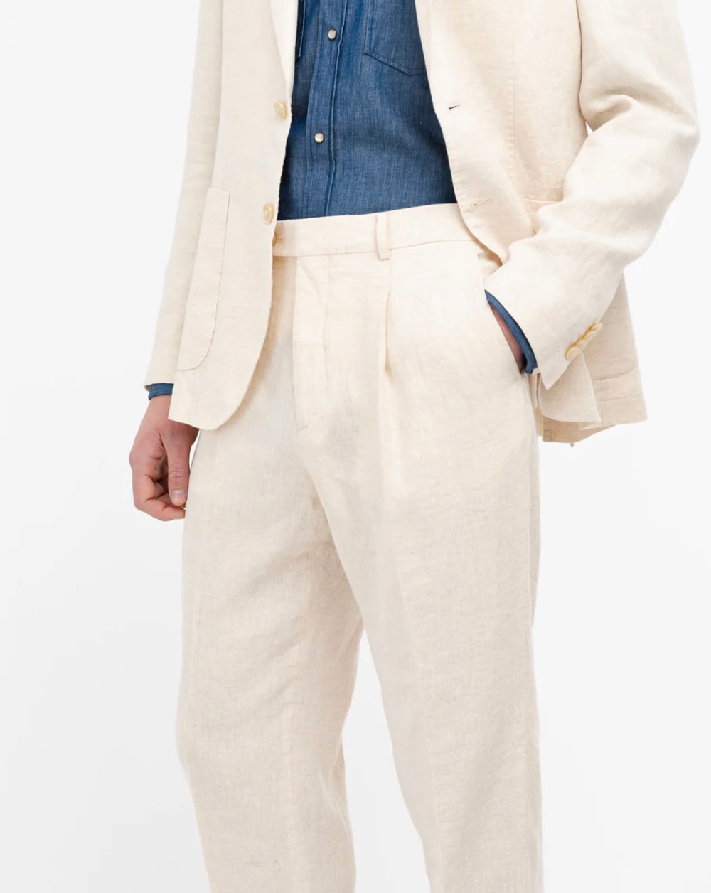 Мужской костюм двойка (молочный) Б81