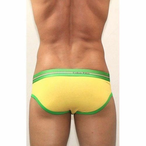 Мужские трусы брифы желтые Calvin Klein Bold Yellow Brief