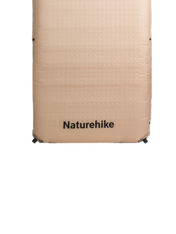 Коврик надувной односпальный Naturehike D04, с чехлом и подушкой, бежевый (CNK2450WS020)