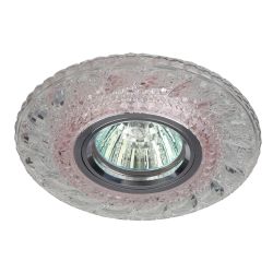 DK LD18 SL PK/WH Светильник ЭРА декор cо светодиодной подсветкой MR16, прозрачный розовый