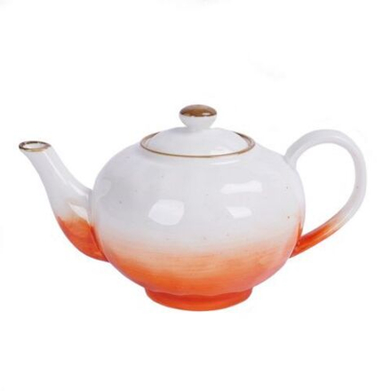 Чайник 600 мл, фарфор, оранжевый цвет "The Sun" P.L.