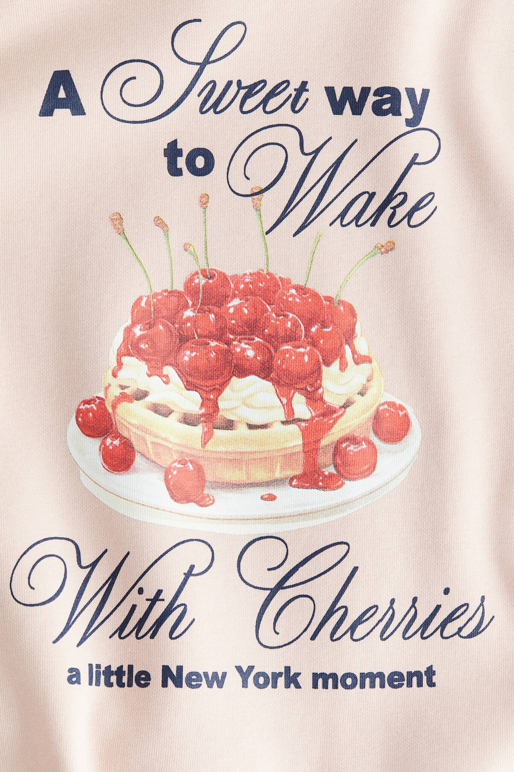 H&M Толстовка с принтом, светло-розовый