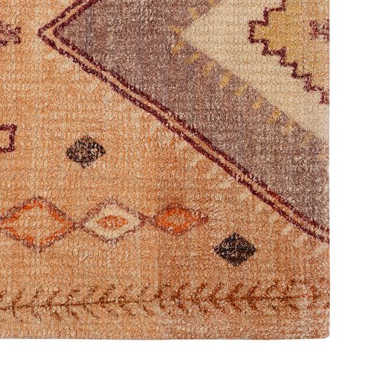 Ковер из хлопка с этническим орнаментом цвета лаванды из коллекции ethnic, 120х180 см