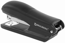 Степлер №24/6, 26/6 BRAUBERG "SX-39", до 25 листов, черный, 228590