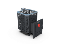 Банная печь Душа- 15 Сетка Древо Закрытая Каменка 8мм