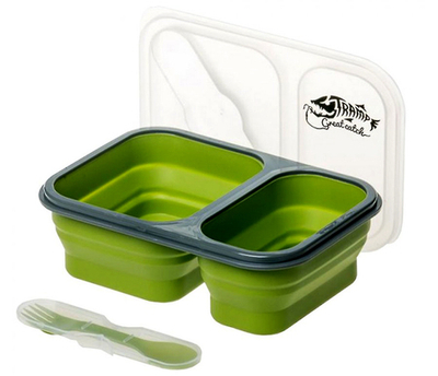 Контейнер силиконовый 2 отсека с ловилкой Tramp TRC-090-6050