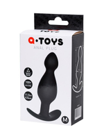 Анальная втулка A-Toys by TOYFA, силикон, черная, размер М