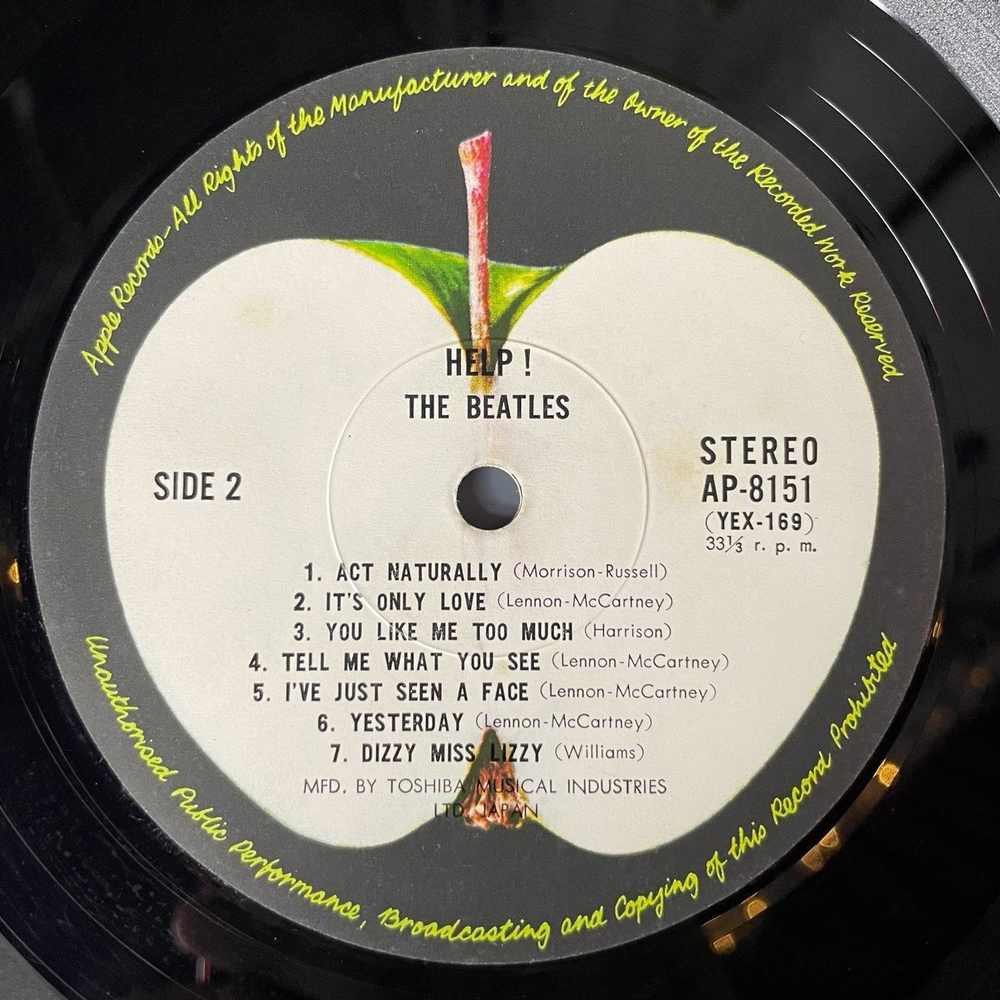 Винтажная виниловая пластинка LP The Beatles Help! (Japan 1970) (Obi) Ticket To Ride