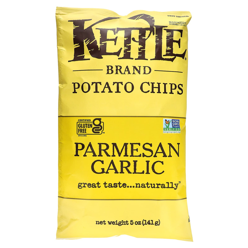 Kettle Foods, картофельные чипсы, со вкусом пармезана и чеснока, 141 г (5 унций)