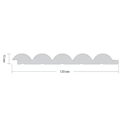 Стеновая панель 3D RAIL EAST (2700х120х12мм) Бриз Белая