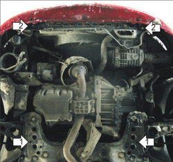 Защита картера Двигателя, КПП. 2 мм, Сталь. для Alfa Romeo 147 2001-2004 MOTODOR.05902