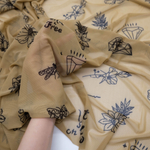 Сетка эластичная ТАТУ (телесный/черный), Турция