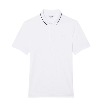 Мужское теннисное поло Lacoste Ultra Dry Heritage Tennis - white