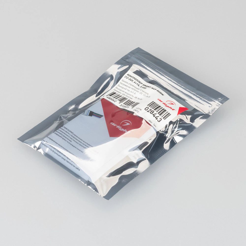 Контроллер SMART-K49-RGBW (12-24V, 4x1A, 2.4G) (Arlight, IP20 Пластик, 5 лет) 028443