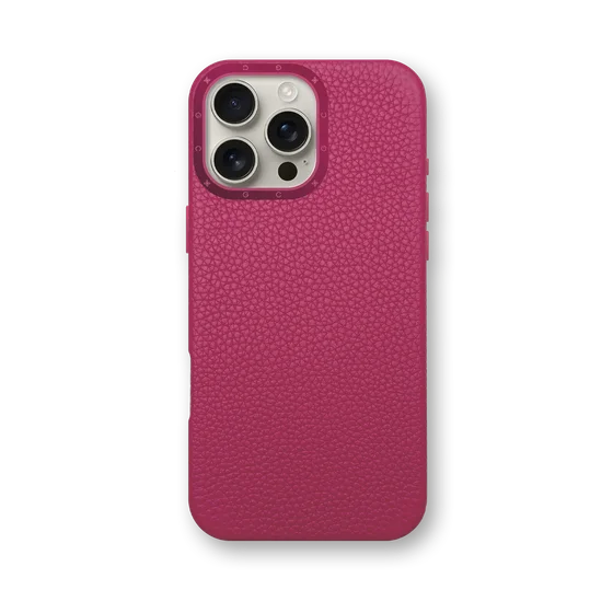 Чехол для iPhone 16 - Зернистая кожа - розовый