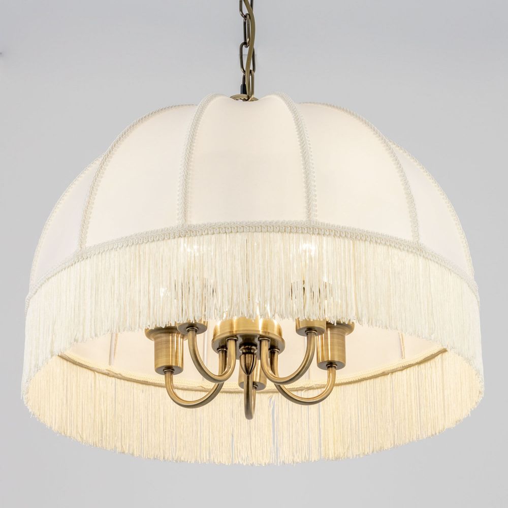 Citilux Базель CL407151 Люстра подвесная с бежевым абажуром