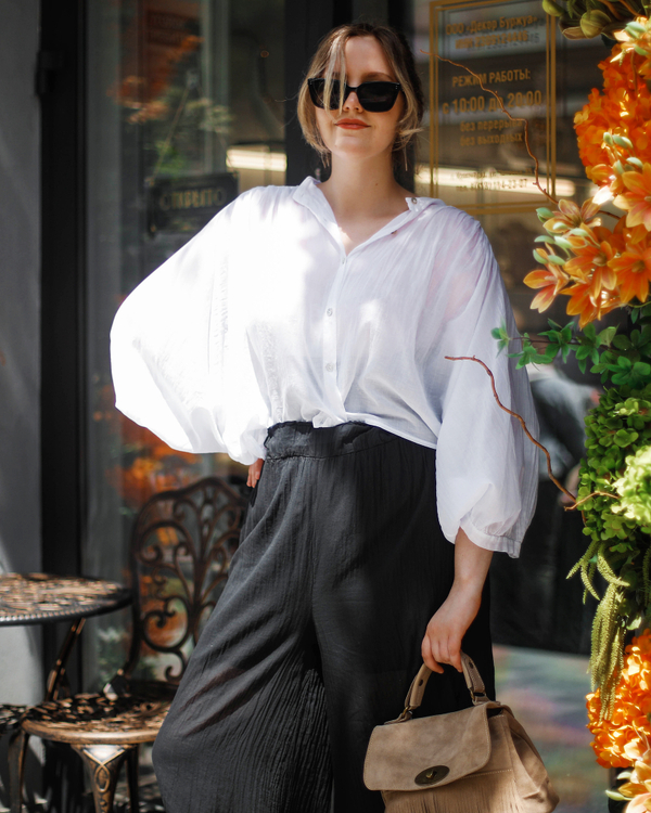 Блуза батист, белый, Италия