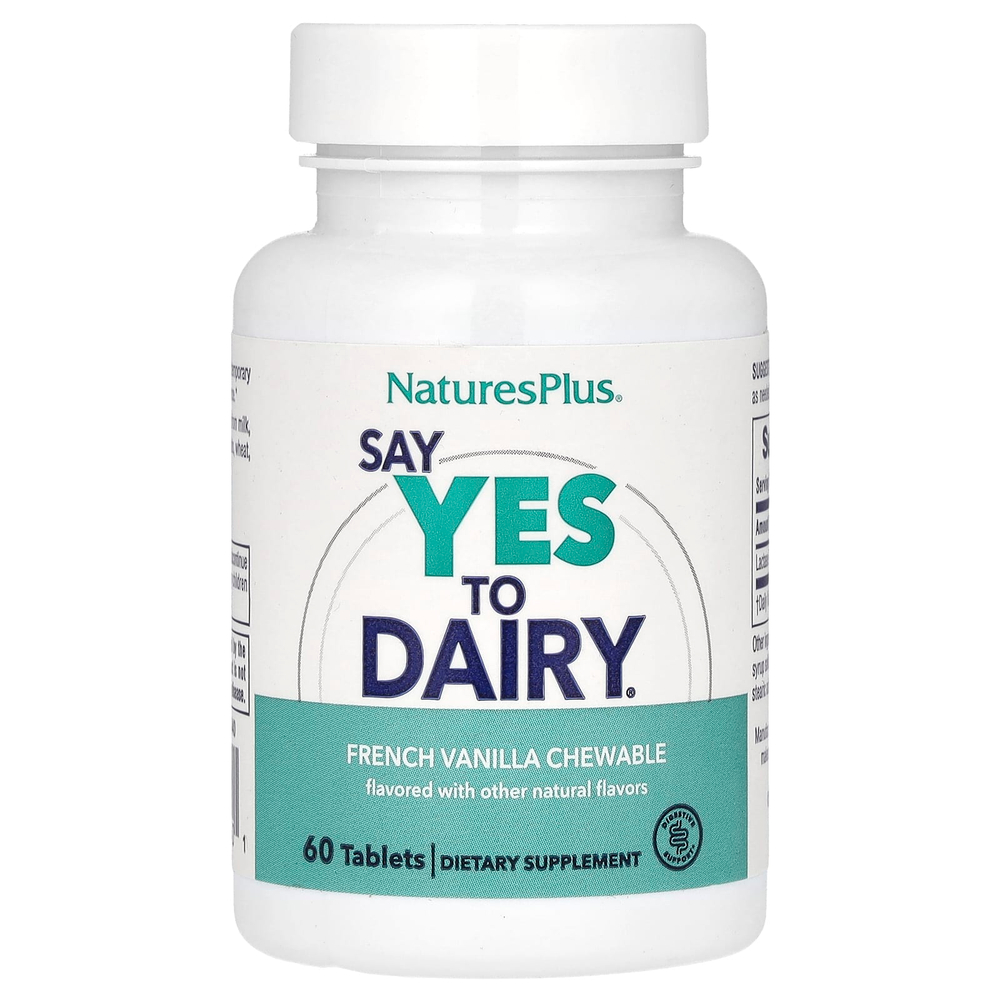 NaturesPlus, Say Yes to Dairy, добавка для переваривания молочных продуктов, 50 жевательных таблеток