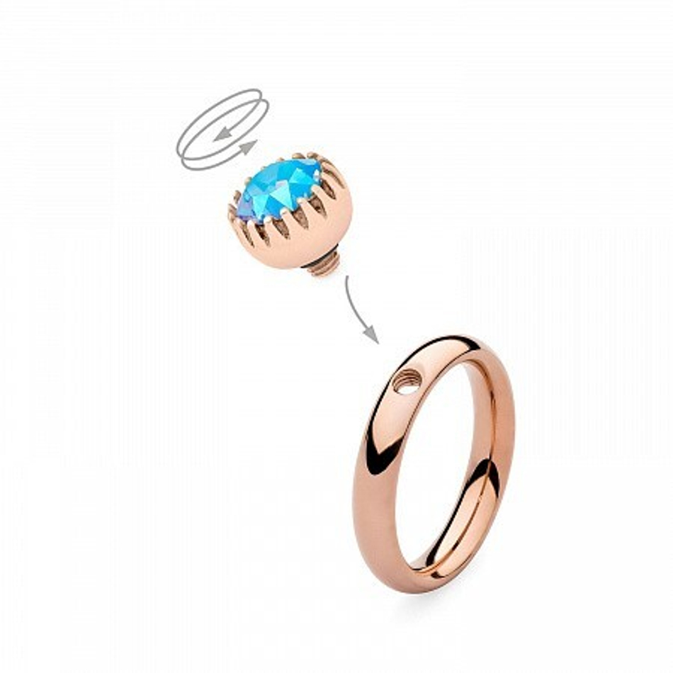 Шарм Qudo London light sapphire shimmer 617245 BL/RG