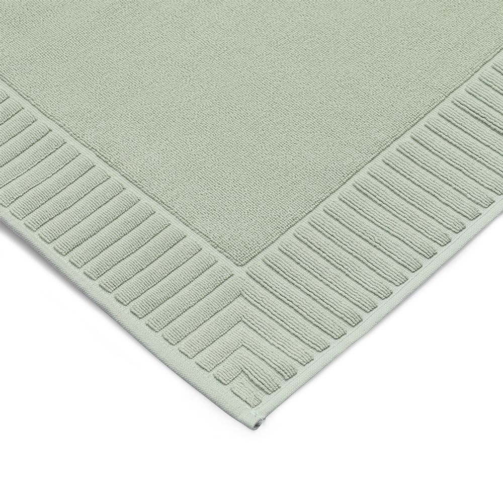 Коврик для ванной с фактурным бортиком мятного цвета из коллекции Essential, 50x80 см