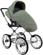 Детская коляска Roan Bass Next Classic d14 2.0 3 в 1 с автокреслом Pituso Santiso Pro Black BSNC/92/2 Sage Green/Black/руч.Black