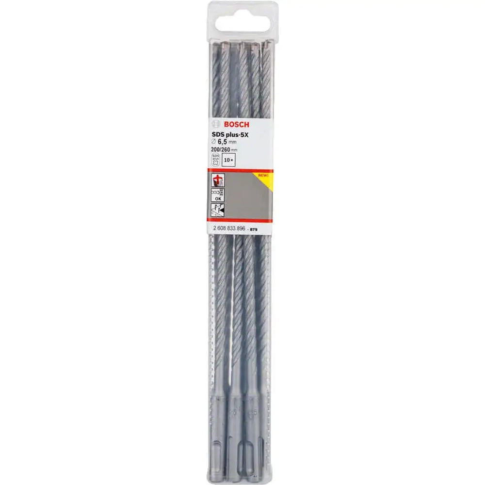 Бур по бетону SDS plus-5X 6,5x200x260 мм, 10 шт. BOSCH 2608833896