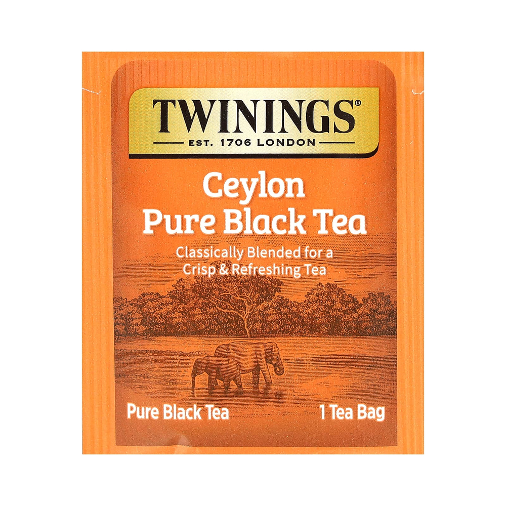 Twinings, чистый черный чай, цейлонский, 20 чайных пакетиков, 40 г (1,41 унции)