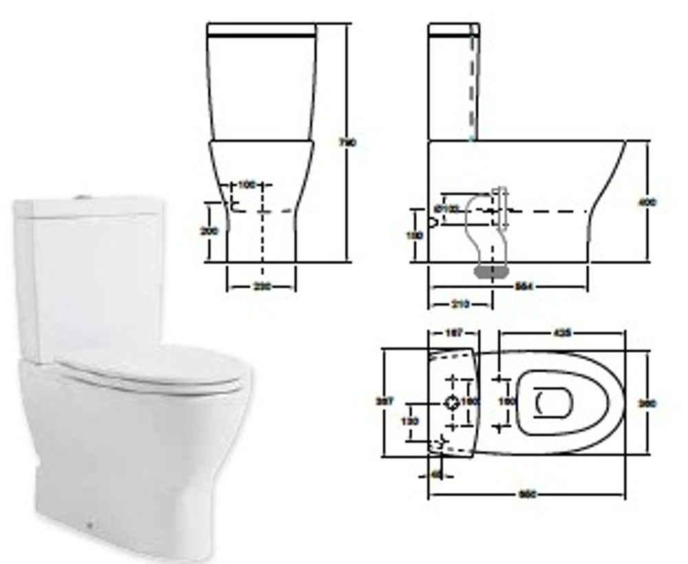 Унитаз напольный с бачком  Jazz Gala 28160+28550 схема