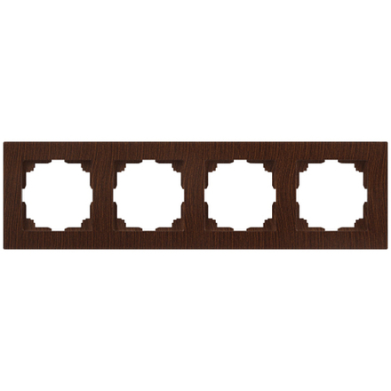Рамка для розеток и выключателей Intro Accent 6-504-10 на 4 поста, СУ, венге