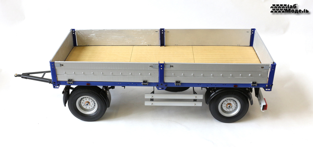 Trailer 2-axle flatbed Euro Scale 1/14