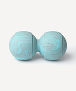 БЕЗ УПАКОВКИ Мяч для МФР STARFIT RB-107, 12,5 x 6,3 см, силикагель, двойной, голубой/серый