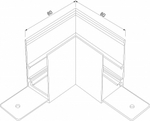Соединитель угловой L-образный для треков накладных Elektrostandard Slim Magnetic a062195