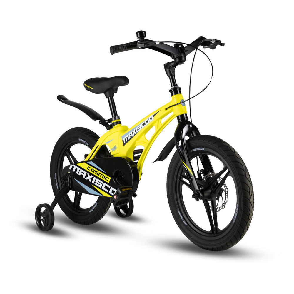 Велосипед 16 Maxiscoo COSMIC Deluxe Желтый Матовый (2024)
