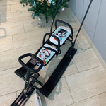 Снегокат 505 высокий SNOWKAT TWINS BABY PUSH для двоих, с 2 склад спинк.П-обр толкат. Панды маскарад