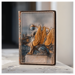 Обложка для документов «Городские мотивы» оранжевая