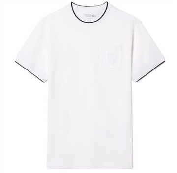 Теннисная футболка Lacoste Ultra Dry Heritage Badge - navy blue