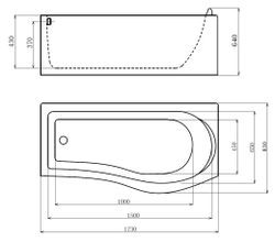 Акриловая ванна Gemy G9010 B L