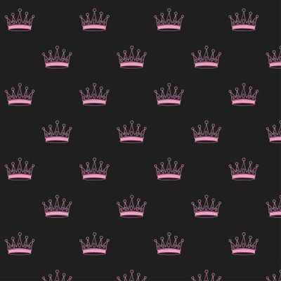 Розовые короны на черном фоне