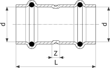 Муфта пресс Viega Profipress 18 мм с SC-Contur (серия 2415)