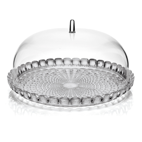 Блюдо сервировочное с крышкой tiffany, D30 см, серое
