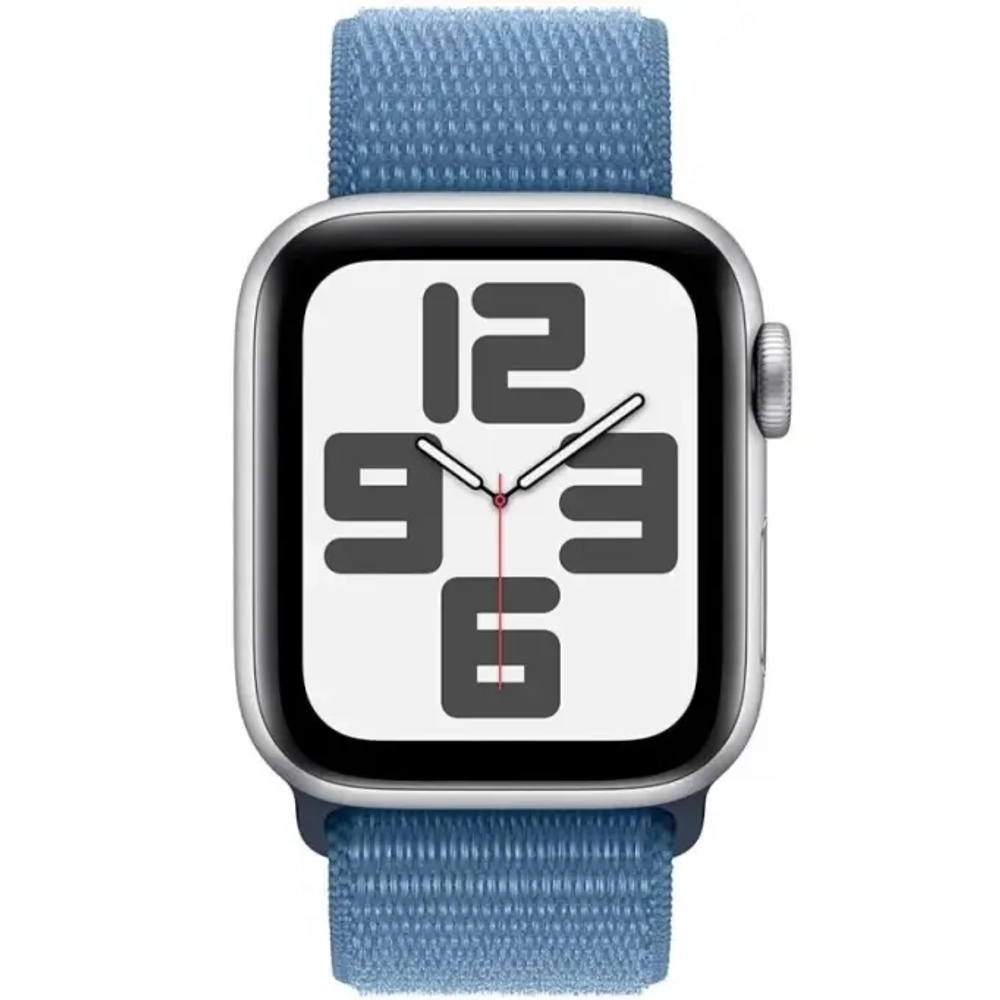 Apple Watch SE 2023, 44 мм, алюминий цвета "серебро", Winter Blue Sport Loop
