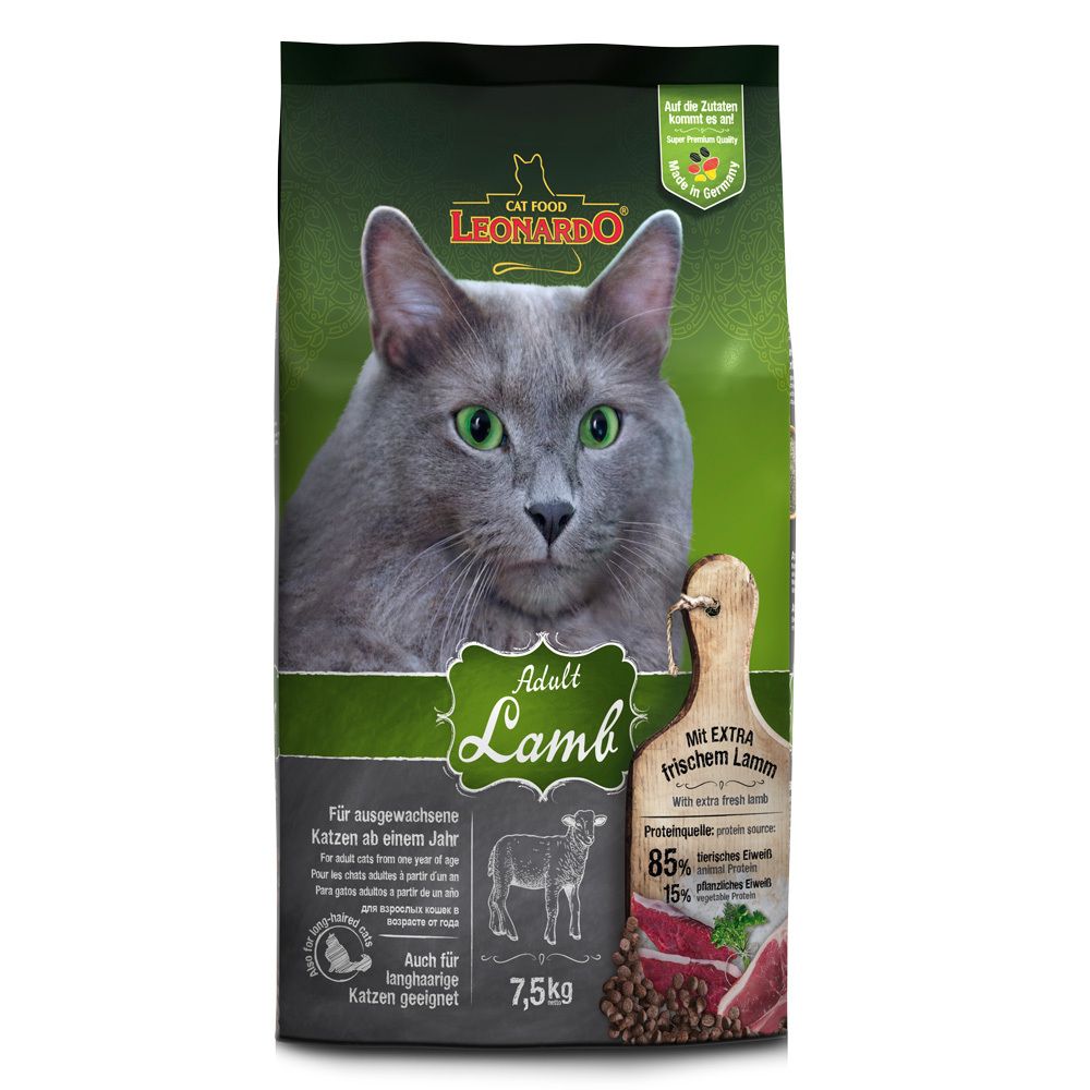 Сухой корм Leonardo Adult Lamb ягненок с рисом 7,5 кг