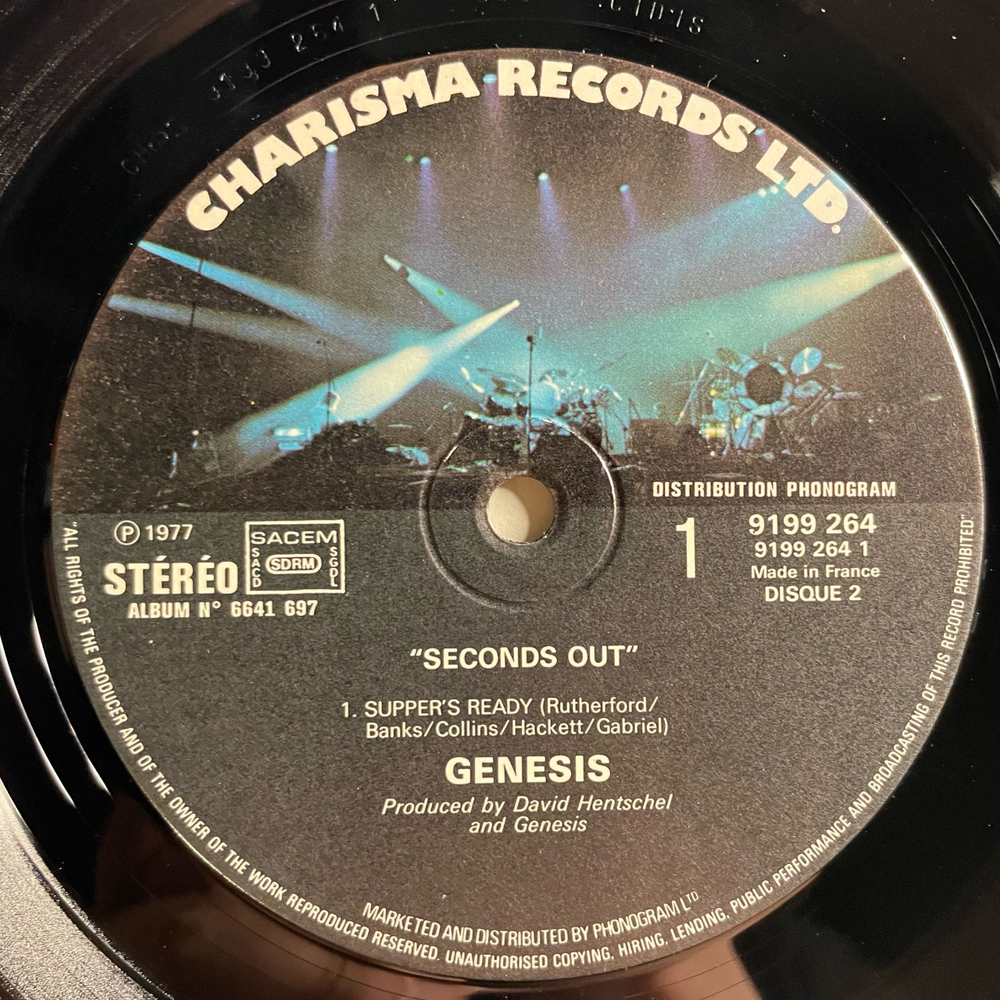 Винтажная виниловая пластинка LP Genesis Seconds Out (Франция 1978)