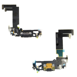 Шлейф для Apple iPhone 12 mini на системный разъем/микрофон Черный - Премиум