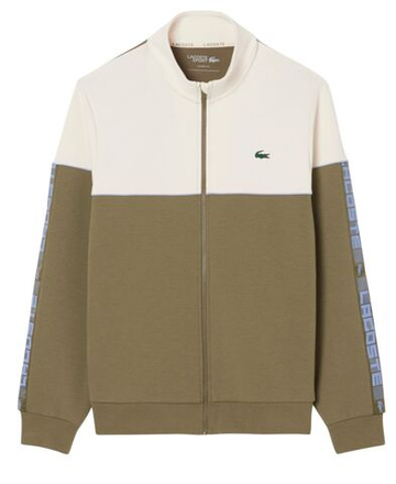 Куртка теннисная Lacoste Zipped Colour-Block - khaki green/white