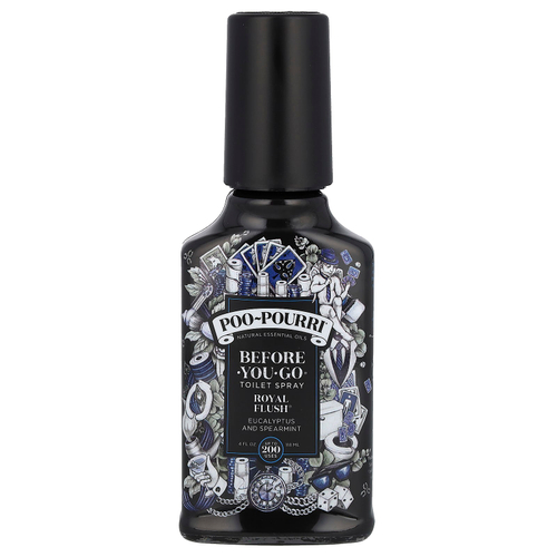 Poo-Pourri, Before-You-Go, спрей-освежитель для туалета, с ароматом Royal Flush, 118 мл (4 жидк. унции)