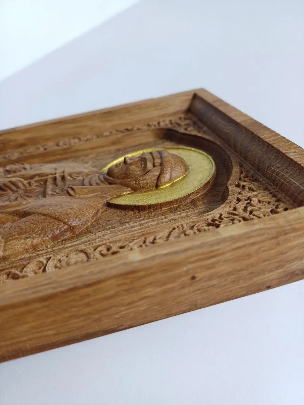 Освященная Икона Святой Княгини Ольги из дуба большая